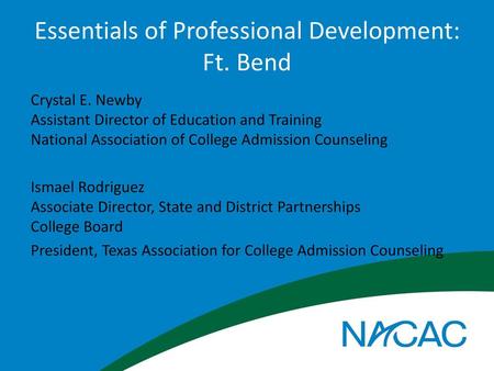 Essentials of Professional Development: Ft. Bend