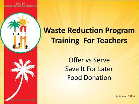 Waste Reduction Program