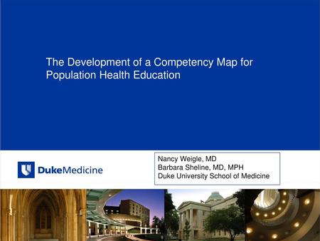 The Development of a Competency Map for Population Health Education