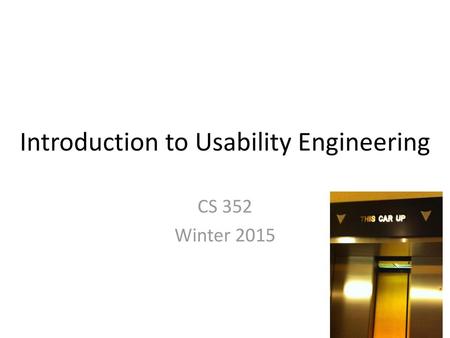 Introduction to Usability Engineering