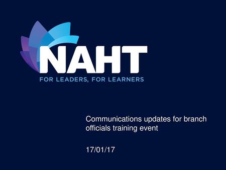 Communications updates for branch officials training event