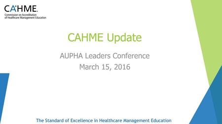 AUPHA Leaders Conference March 15, 2016