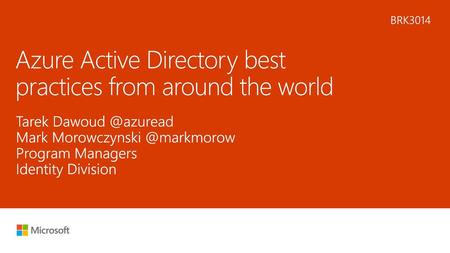 Azure Active Directory best practices from around the world