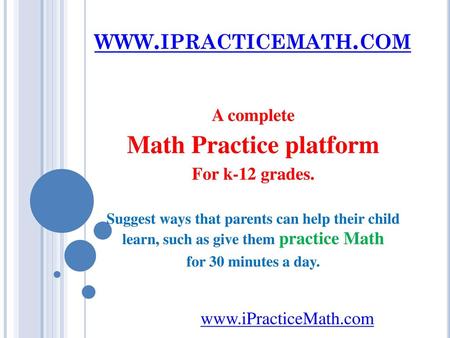 Math Practice platform