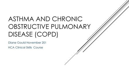 Asthma and chronic obstructive pulmonary disease (copd)