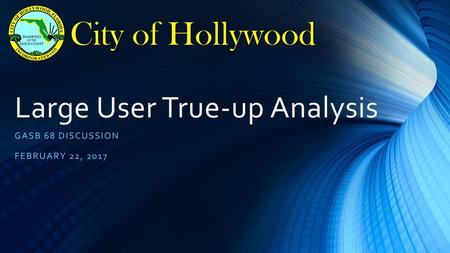 Large User True-up Analysis