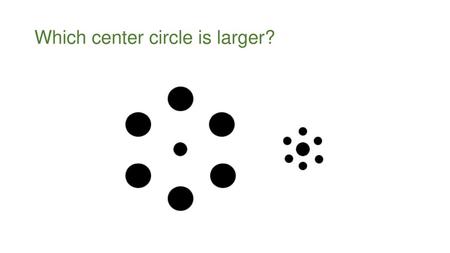 Which center circle is larger?