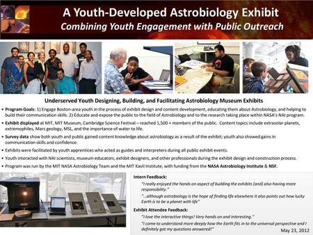 A Youth-Developed Astrobiology Exhibit