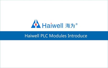 Haiwell PLC Modules Introduce