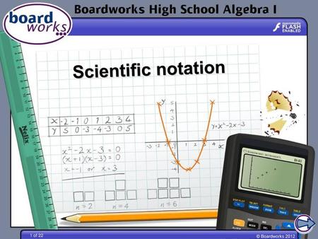 Scientific notation.