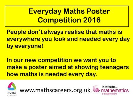 Everyday Maths Poster Competition 2016