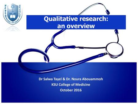 Qualitative research: an overview