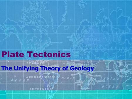 The Unifying Theory of Geology