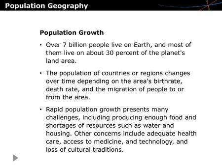 Population Geography Population Growth