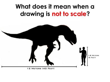 What does it mean when a drawing is not to scale?