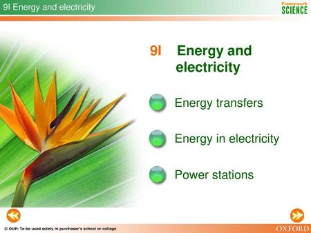 9I Energy and electricity