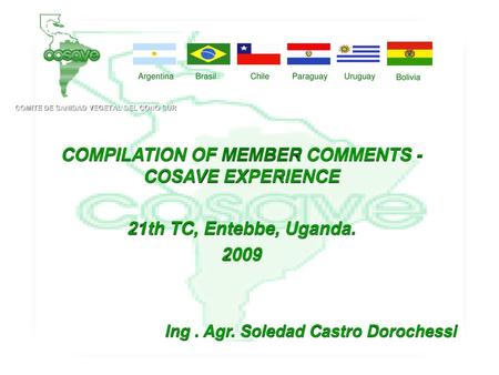 COMPILATION OF MEMBER COMMENTS - COSAVE EXPERIENCE