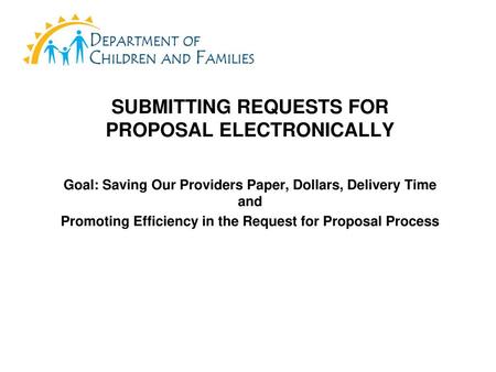 SUBMITTING REQUESTS FOR PROPOSAL ELECTRONICALLY