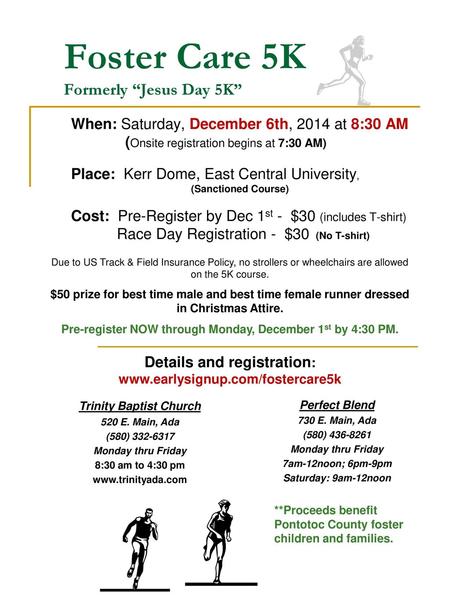 Foster Care 5K Formerly “Jesus Day 5K”