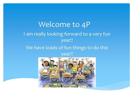 Welcome to 4P I am really looking forward to a very fun year!!