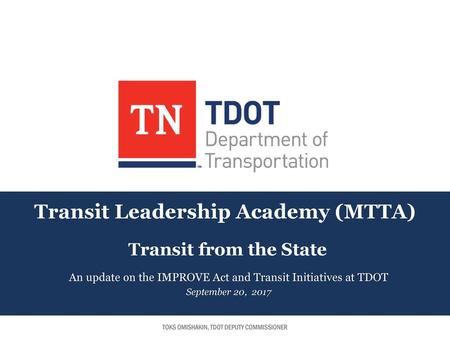 Transit Leadership Academy (MTTA)