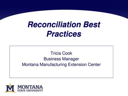 Reconciliation Best Practices