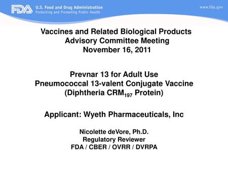 Vaccines and Related Biological Products Advisory Committee Meeting