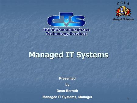 Managed IT Systems, Manager