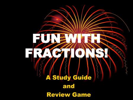 A Study Guide and Review Game