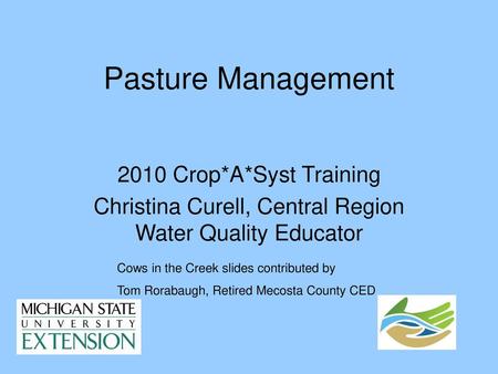 Christina Curell, Central Region Water Quality Educator