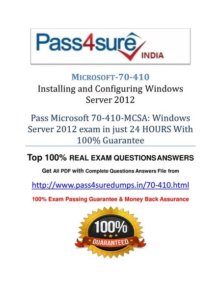 100% Exam Passing Guarantee & Money Back Assurance