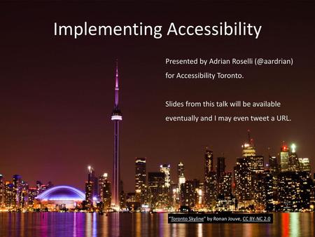 Implementing Accessibility