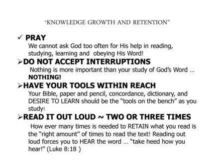 “KNOWLEDGE GROWTH AND RETENTION”