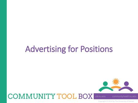 Advertising for Positions