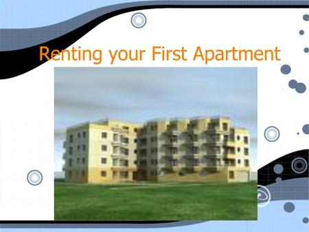 Renting your First Apartment