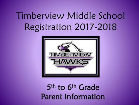 Timberview Middle School Registration