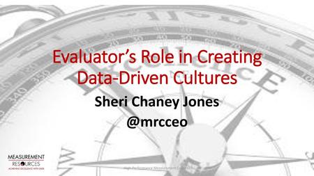 Evaluator’s Role in Creating Data-Driven Cultures