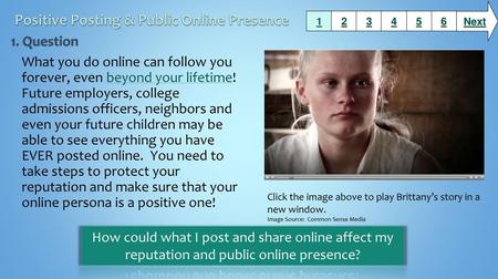 Positive Posting & Public Online Presence