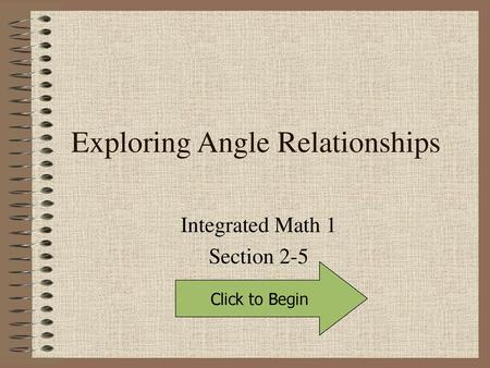 Exploring Angle Relationships