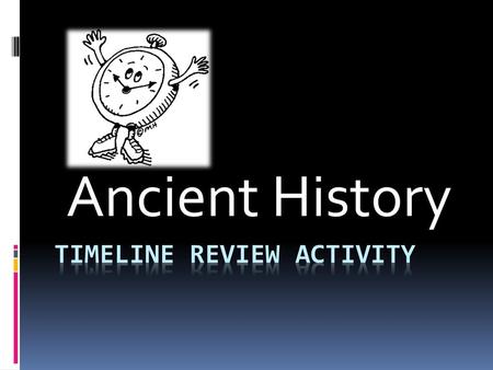 Timeline Review Activity