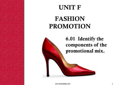 UNIT F FASHION PROMOTION