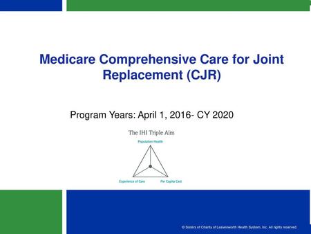 Medicare Comprehensive Care for Joint Replacement (CJR)