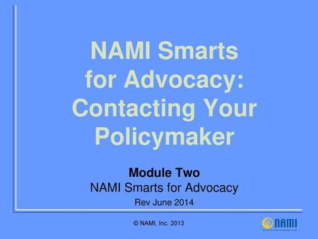 for Advocacy: Contacting Your Policymaker