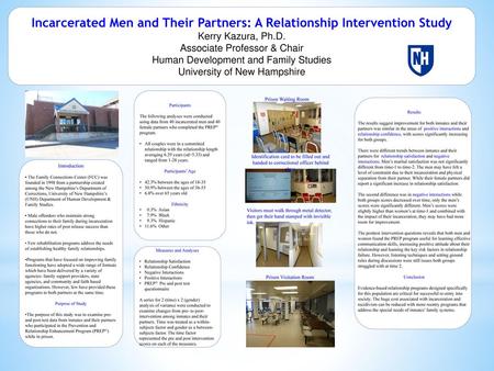 Incarcerated Men and Their Partners: A Relationship Intervention Study