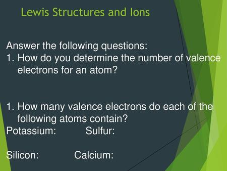 Lewis Structures and Ions