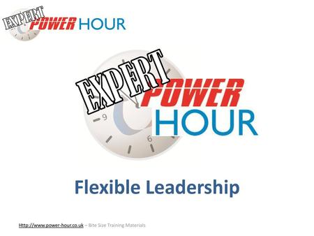 EXPERT Flexible Leadership.