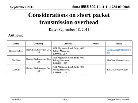 Considerations on short packet transmission overhead