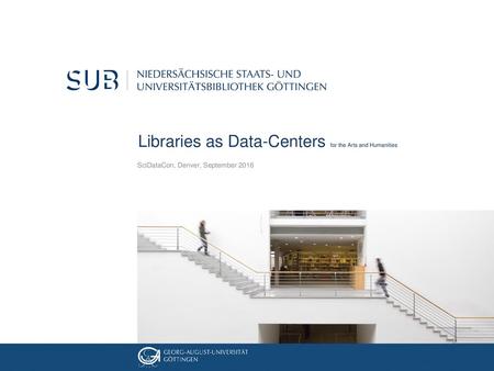 Libraries as Data-Centers for the Arts and Humanities