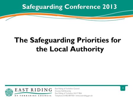 Safeguarding Conference 2013