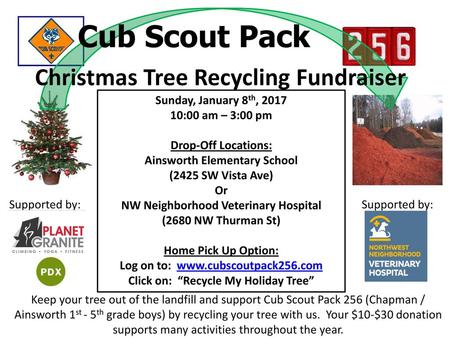 Christmas Tree Recycling Fundraiser